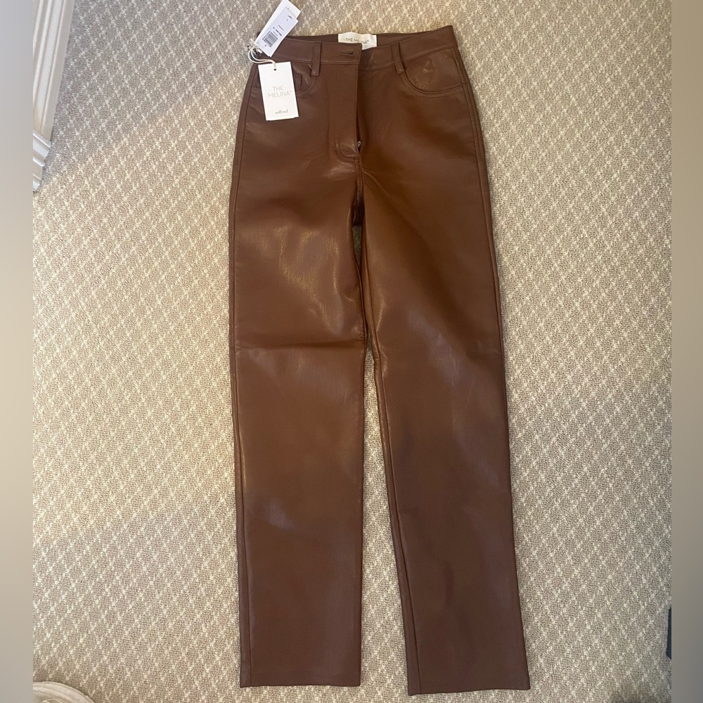 Aritzia Wilfred The Melinda Pant in cognac